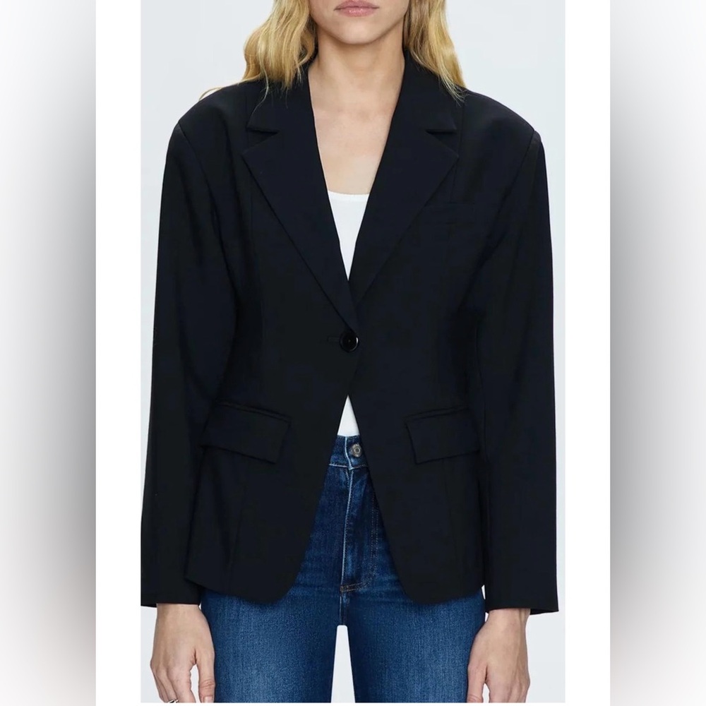Pistola  Black Stassi Cinched Waist Blazer Size Medium